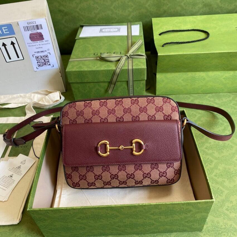 Replica Gucci Horsebit 1955 Small Bag In Burgundy 645454 - Image 4