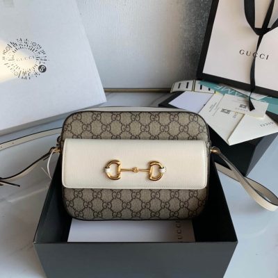 Alternative view of Replica Gucci Horsebit 1955 Small Shoulder Bag In Canvs 645454