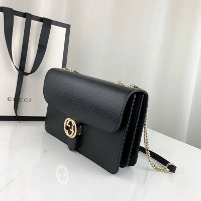 Alternative view of Replica Gucci Interlocking Gg Leather Crossbody Bag 28Cm 510303