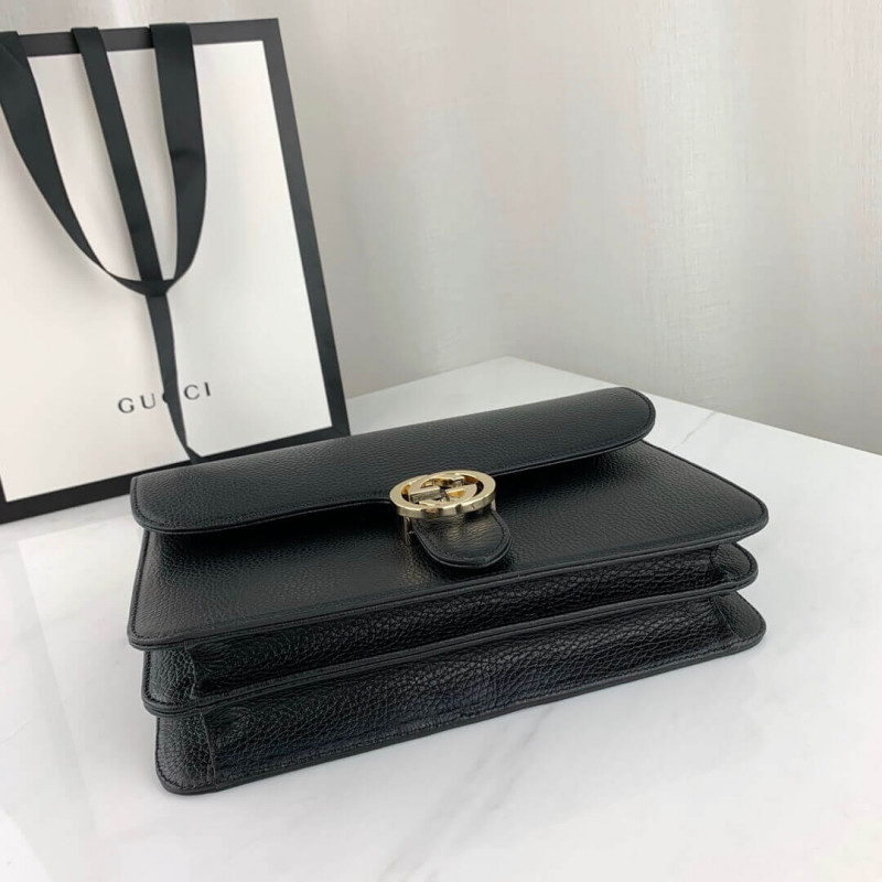 Replica Gucci Interlocking Gg Leather Crossbody Bag 28Cm 510303 - Image 5
