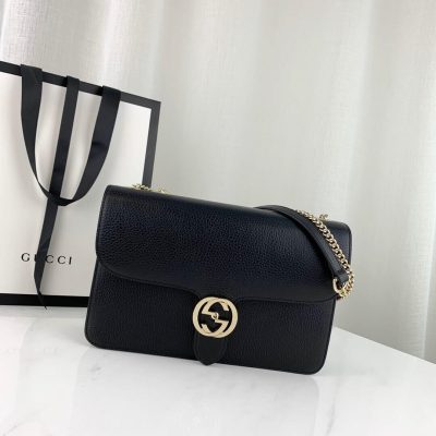 Replica Gucci Interlocking Gg Leather Crossbody Bag 28Cm 510303