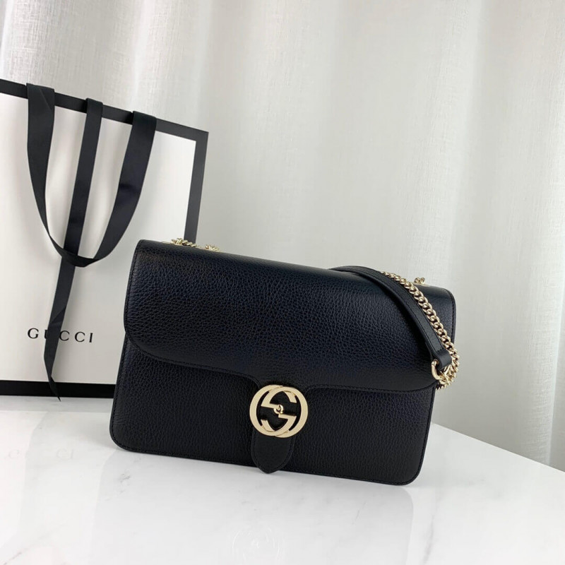 Replica Gucci Interlocking Gg Leather Crossbody Bag 28Cm 510303