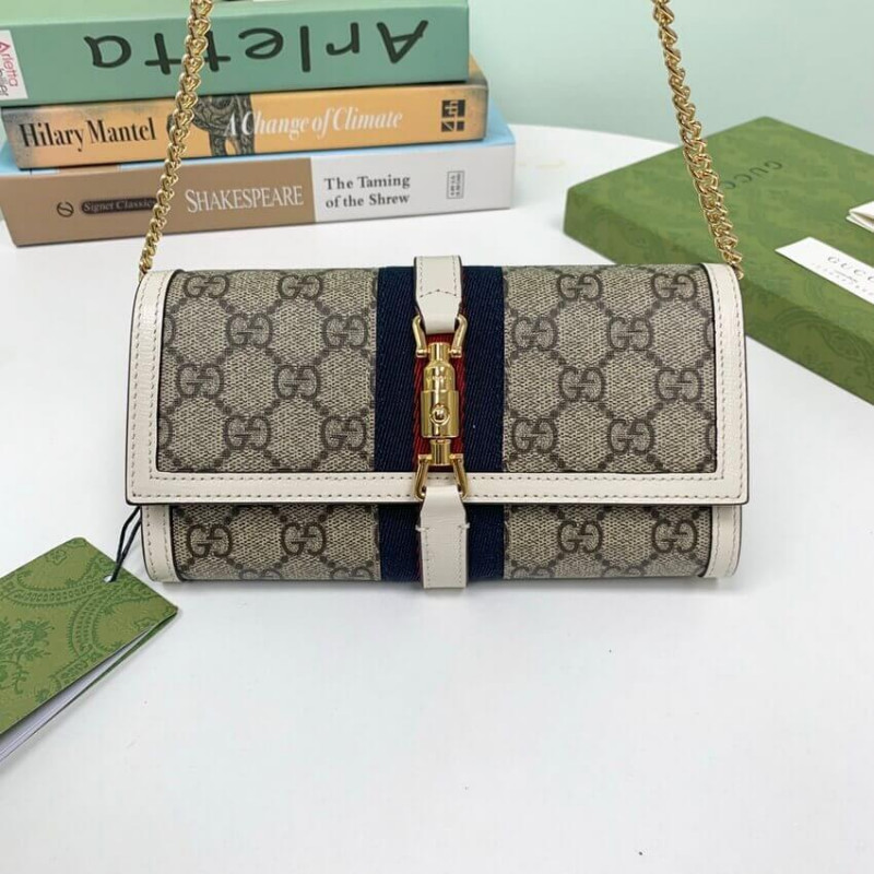 Replica Gucci Jackie 1961 Chain Wallet 652681 White - Image 2