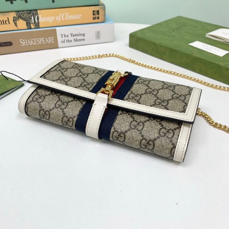 Replica Gucci Jackie 1961 Chain Wallet 652681 White - Image 5
