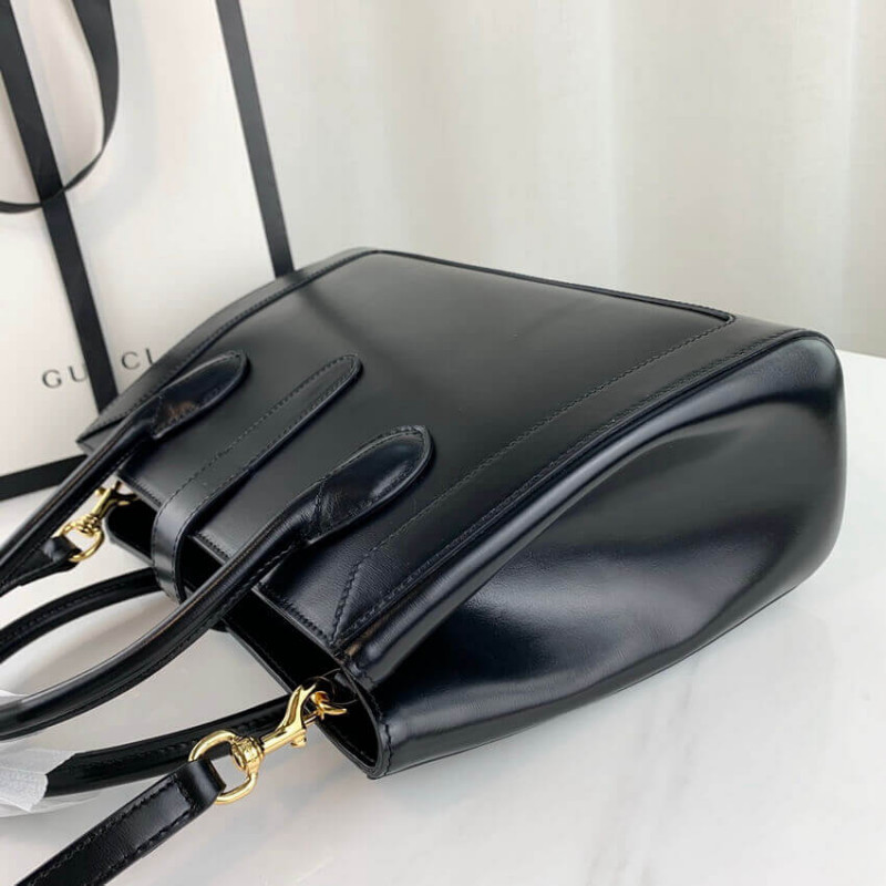 Replica Gucci Jackie 1961 Medium Tote Bag In Black Leather 649016 - Image 14