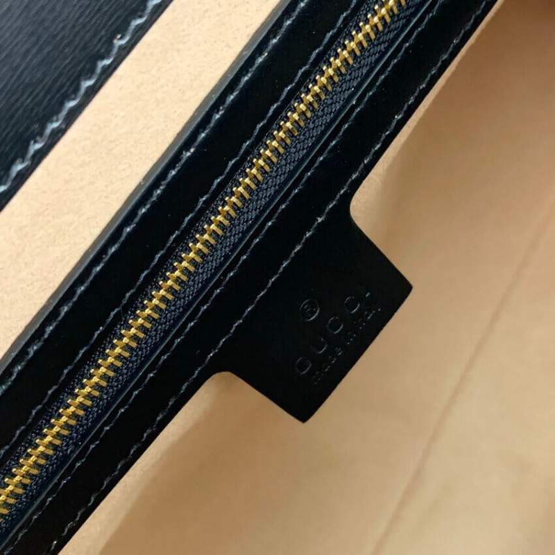 Replica Gucci Jackie 1961 Medium Tote Bag In Black Leather 649016 - Image 17