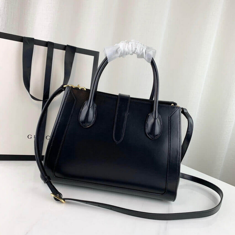Replica Gucci Jackie 1961 Medium Tote Bag In Black Leather 649016 - Image 10
