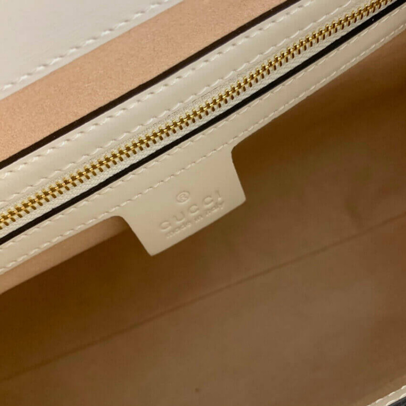 Replica Gucci Jackie 1961 Medium Tote Bag In White Leather 649016 - Image 19