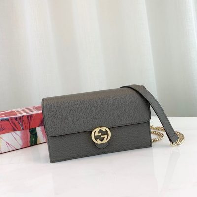 Alternative view of Replica Gucci Leather Interlocking Gg Crossbody Bag 510314