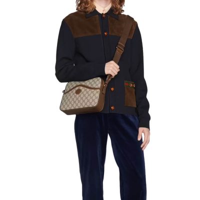 Alternative view of Replica Gucci Messenger Bag With Interlocking G 675891