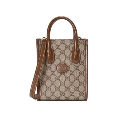 Replica Gucci Mini Tote Bag With Interlocking G In Gg Supreme 671623