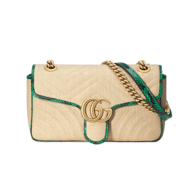 Replica Gucci Online Exclusive Gg Marmont Raffia Small Shoulder Bag 443497