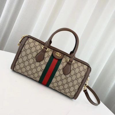 Alternative view of Replica Gucci Ophidia Gg Medium Top Handle Bag 524532 Coffee