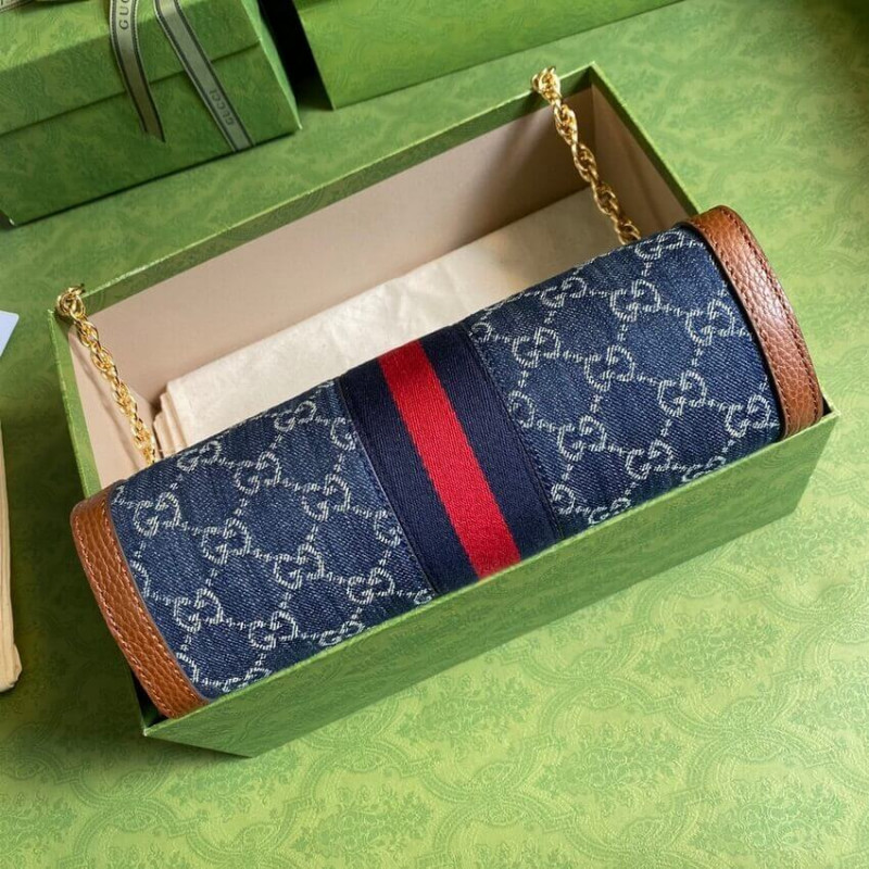 Replica Gucci Ophidia Gg Small Shoulder Bag 503877 In Blue Demin - Image 3