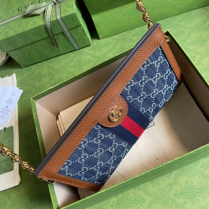 Replica Gucci Ophidia Gg Small Shoulder Bag 503877 In Blue Demin - Image 6