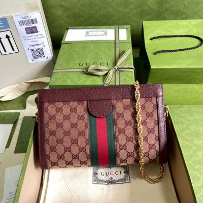 Alternative view of Replica Gucci Ophidia Gg Small Shoulder Bag 503877 In Burgundy