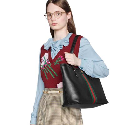 Alternative view of Replica Gucci Ophidia Leather Tote 631685