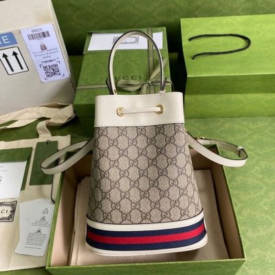 Alternative view of Replica Gucci Ophidia Small Gg Bucket Bag 550621 White