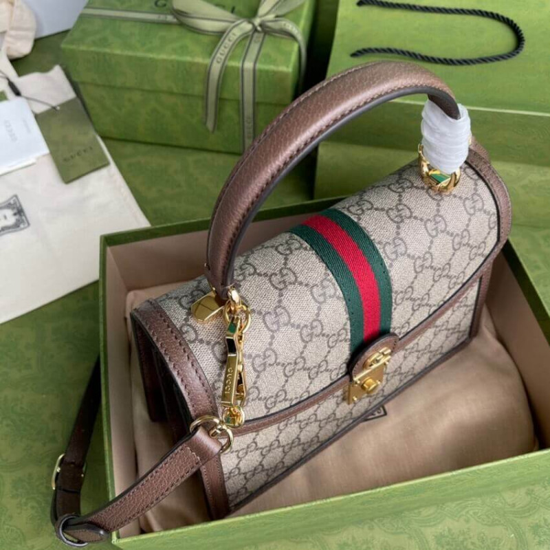 Replica Gucci Ophidia Small Top Handle Bag With Web 651055 - Image 7
