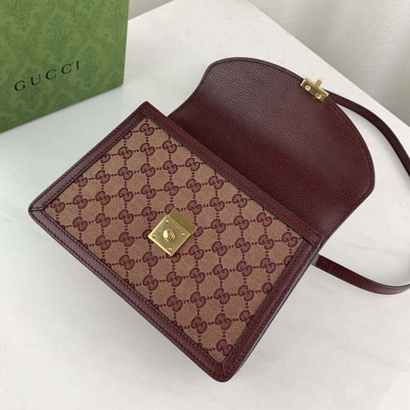 Replica Gucci Ophidia Small Top Handle Bag With Web 651055 Burgundy - Image 5