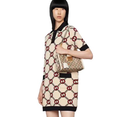 Alternative view of Replica Gucci Padlock Small Berry Tote Bag 498156