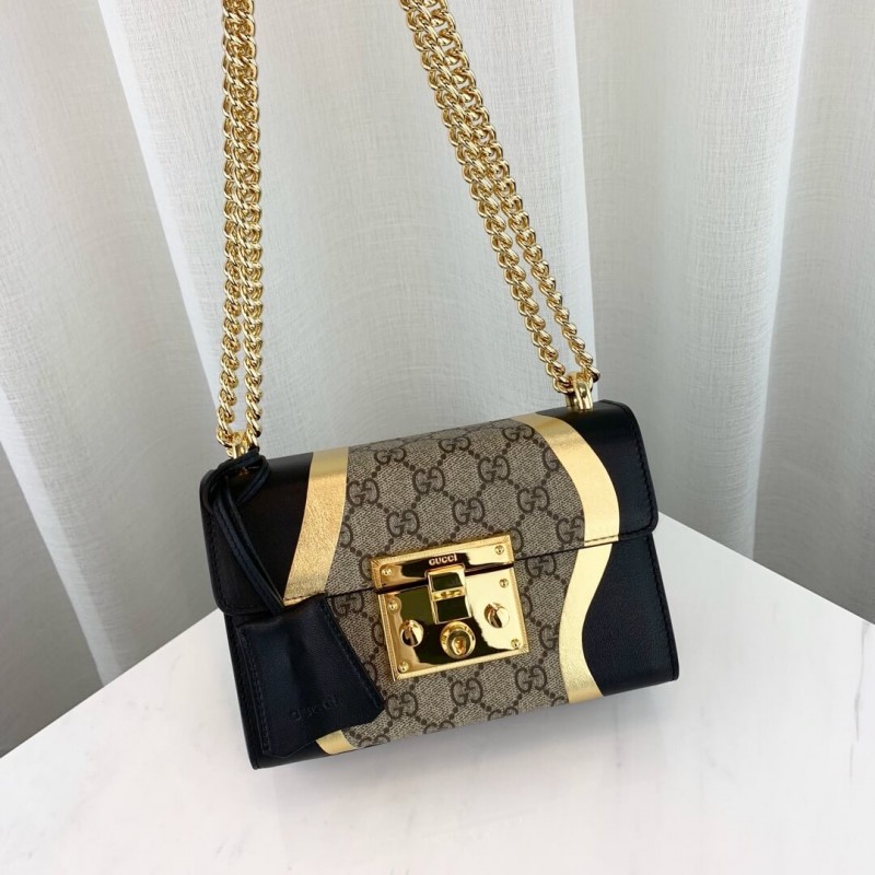 Replica Gucci Padlock Small Gg Shoulder Bag 432182 Black - Image 5