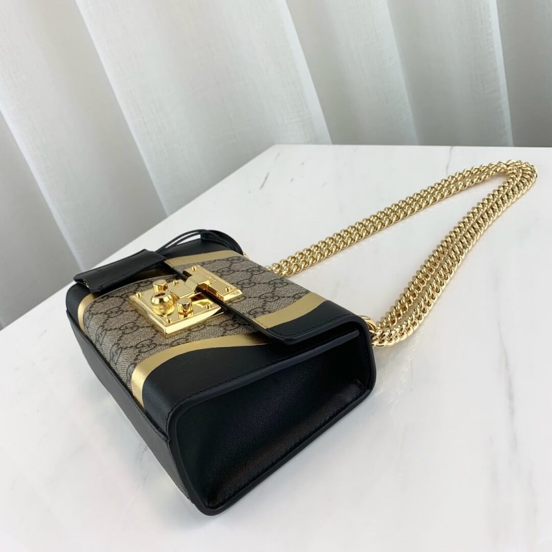 Replica Gucci Padlock Small Gg Shoulder Bag 432182 Black - Image 6