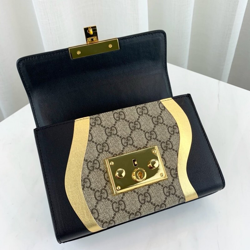Replica Gucci Padlock Small Gg Shoulder Bag 432182 Black - Image 8