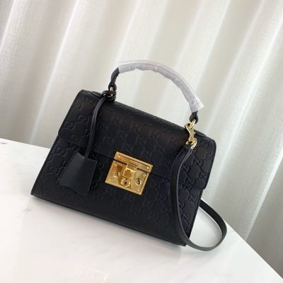 Alternative view of Replica Gucci Padlock Small Gucci Signature Top Handle Bag 453188