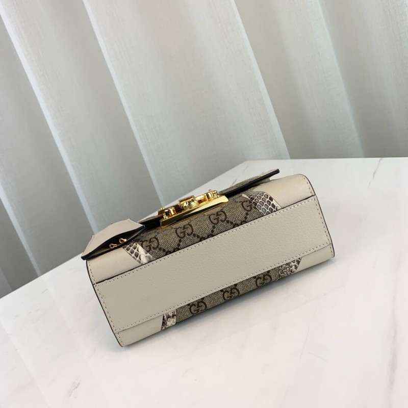 Replica Gucci Padlock Snakeskin Small Shoulder Bag 432182 White - Image 6