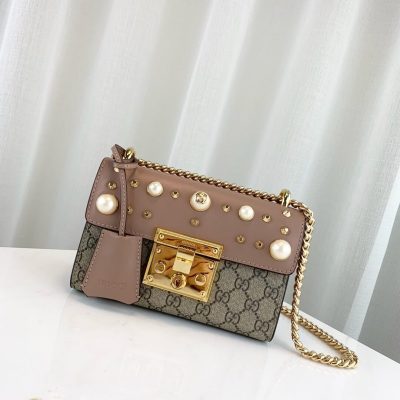 Alternative view of Replica Gucci Padlock Studded Gg Supreme Shoulder Bag 432182