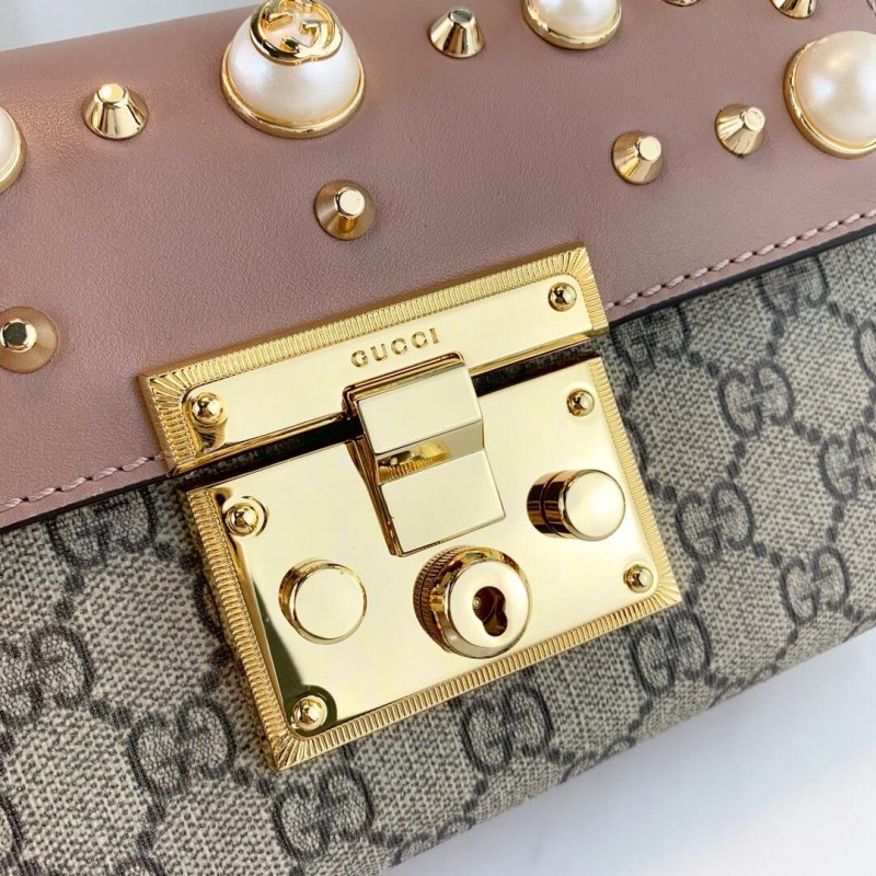 Replica Gucci Padlock Studded Gg Supreme Shoulder Bag 432182 - Image 7