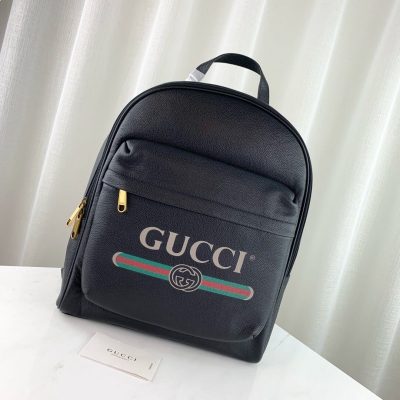 Alternative view of Replica Gucci Print Leather Backpack 547834