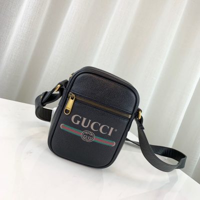 Alternative view of Replica Gucci Print Leather Shoulder Bag 574803