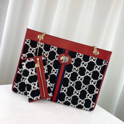 Alternative view of Replica Gucci Rajah Gg Tweed Large Tote 537219