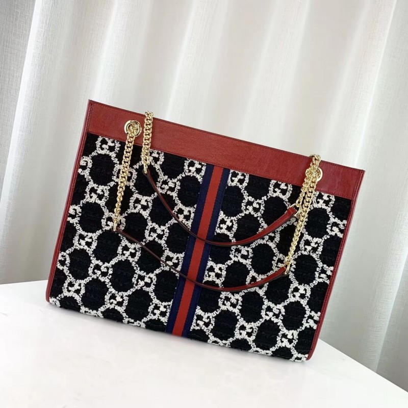 Replica Gucci Rajah Gg Tweed Large Tote 537219 - Image 3
