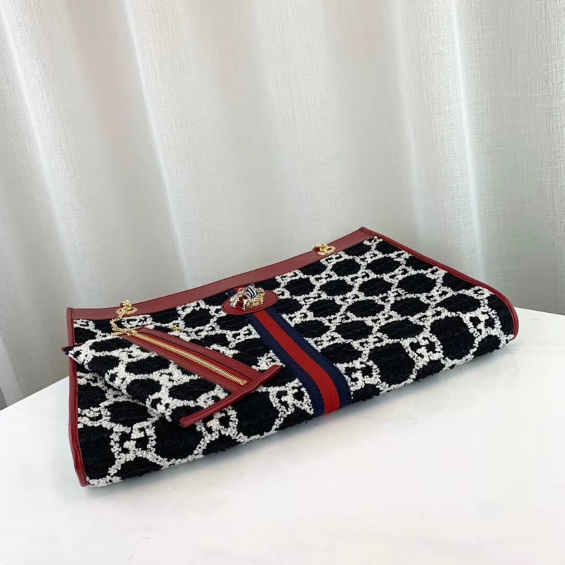 Replica Gucci Rajah Gg Tweed Large Tote 537219 - Image 5