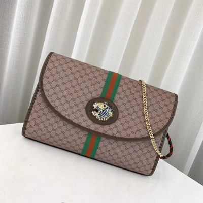 Alternative view of Replica Gucci Rajah Medium Shoulder Bag 564697 Coffee