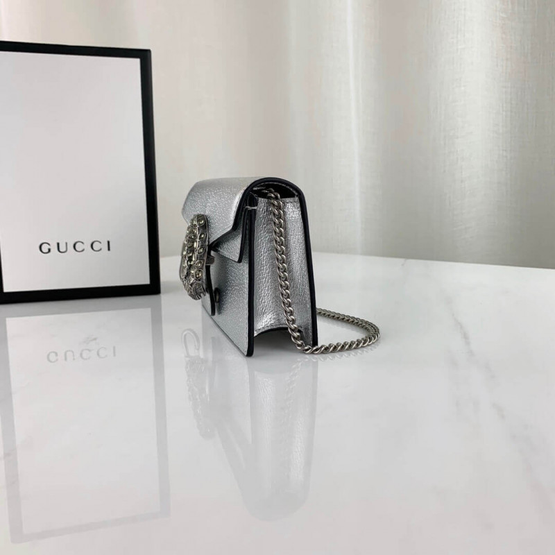 Replica Gucci Silver Dionysus Super Mini Bag 476432 - Image 4