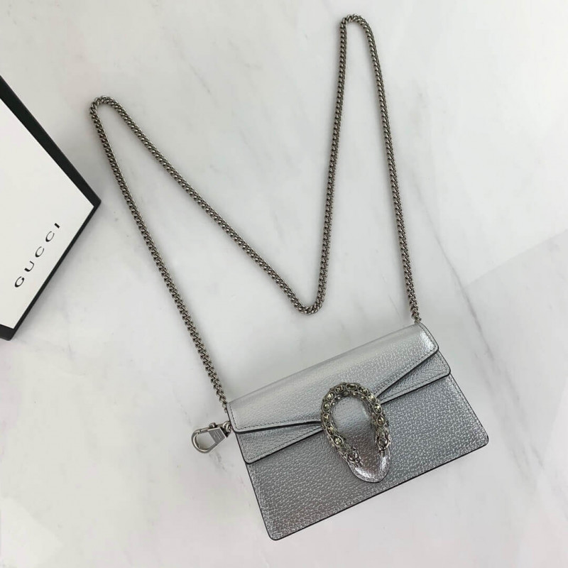 Replica Gucci Silver Dionysus Super Mini Bag 476432 - Image 6