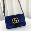 Best Replicas Bags - Gucci Suede Arli Small Shoulder Bag 550129 Top Quality Louis Vuitton LV Replica Bags On Sales