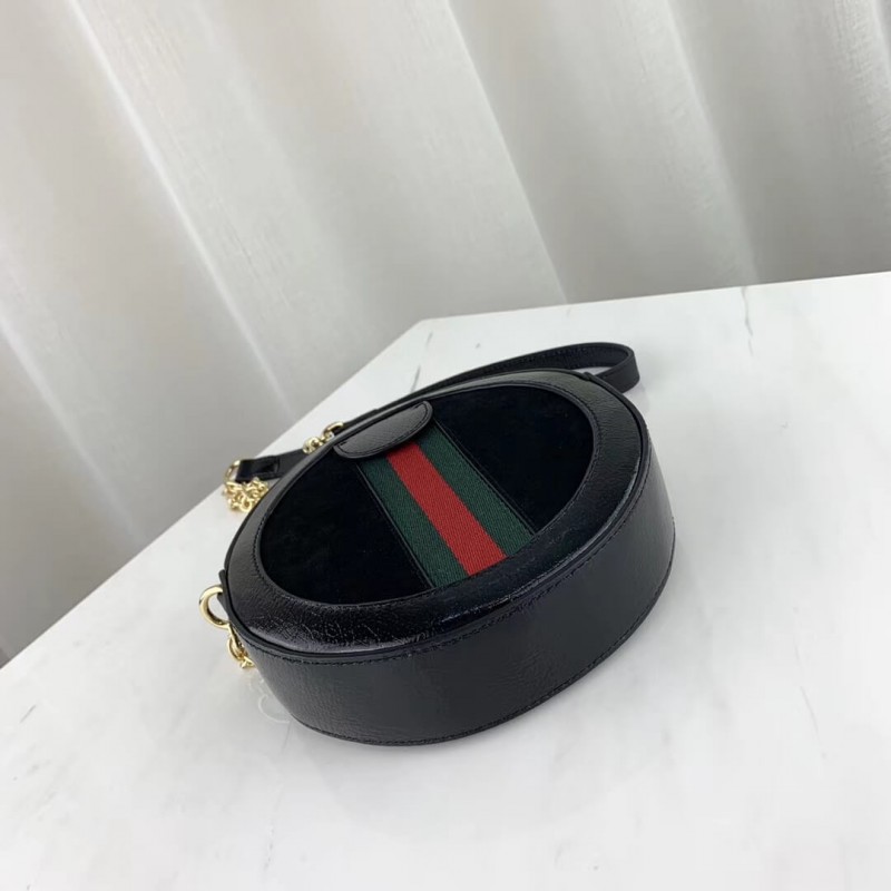 Replica Gucci Suede Ophidia Mini Round Shoulder Bag 550618 - Image 7