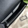 Best Replicas Bags - Gucci Textured Leather GG Marmont Mini Chain Bag 497985 Top Quality Louis Vuitton LV Replica Bags On Sales