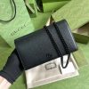 Best Replicas Bags - Gucci Textured Leather GG Marmont Mini Chain Bag 497985 Top Quality Louis Vuitton LV Replica Bags On Sales