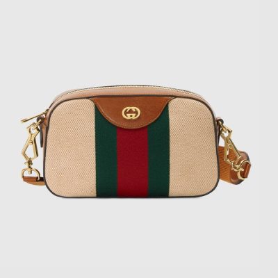 Replica Gucci Vintage Canvas Shoulder Bag 575073 Beige