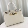 Best Replicas Bags - Gucci Zumi Ostrich Leather Medium Top Handle Bag 569712 White Top Quality Louis Vuitton LV Replica Bags On Sales