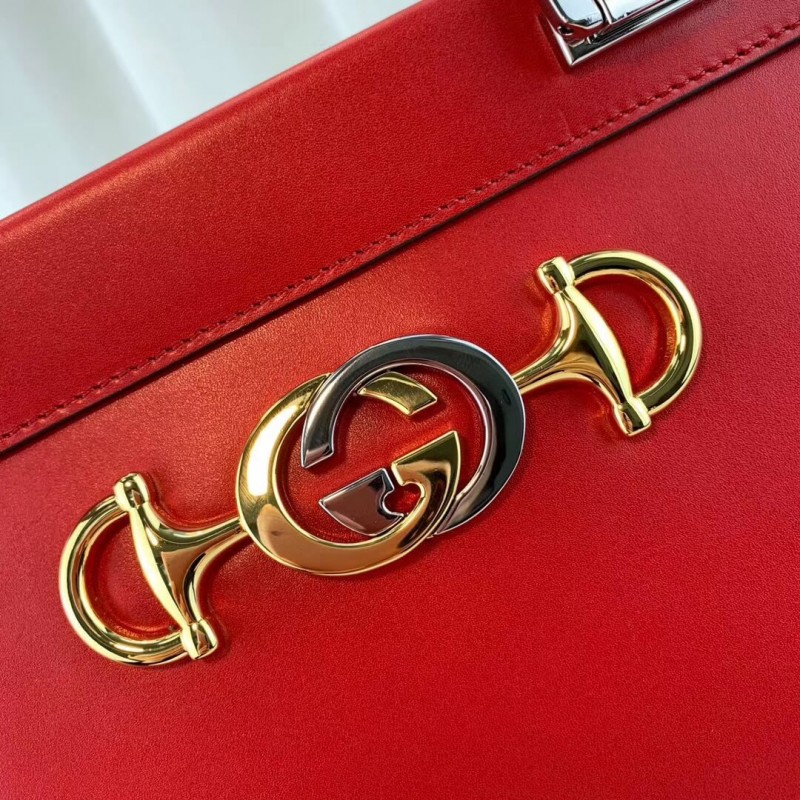 Replica Gucci Zumi Smooth Leather Medium Top Handle Bag 564714 - Image 7