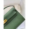 Best Replicas Bags - Hermes Kelly Wallet to Go Woc 499041 Army Green Top Quality Louis Vuitton LV Replica Bags On Sales