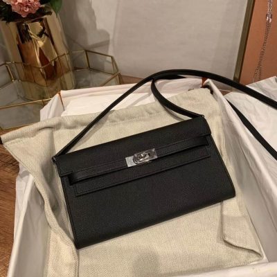 Alternative view of Replica Hermes Kelly Wallet To Go Woc 499041 Black