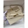 Best Replicas Bags - Hermes Kelly Wallet to Go Woc 499041 Off-White Top Quality Louis Vuitton LV Replica Bags On Sales